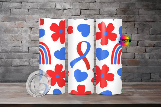 CHD Ribbon Floral Tumbler