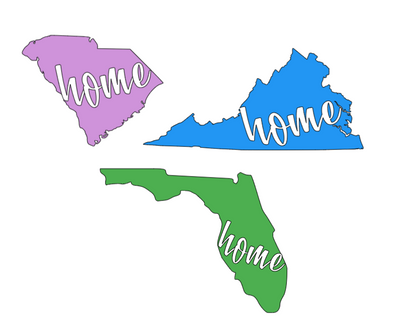 State "Home" Car Decal