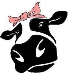 Snarky Cow with Bow