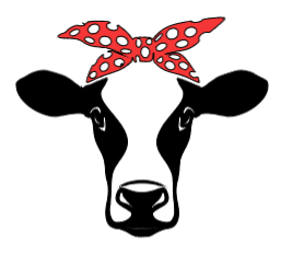 Cow with Polka Dot Bow