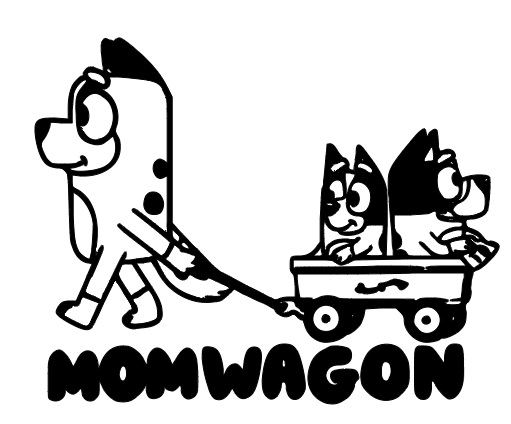 Blue Dog Mom Wagon