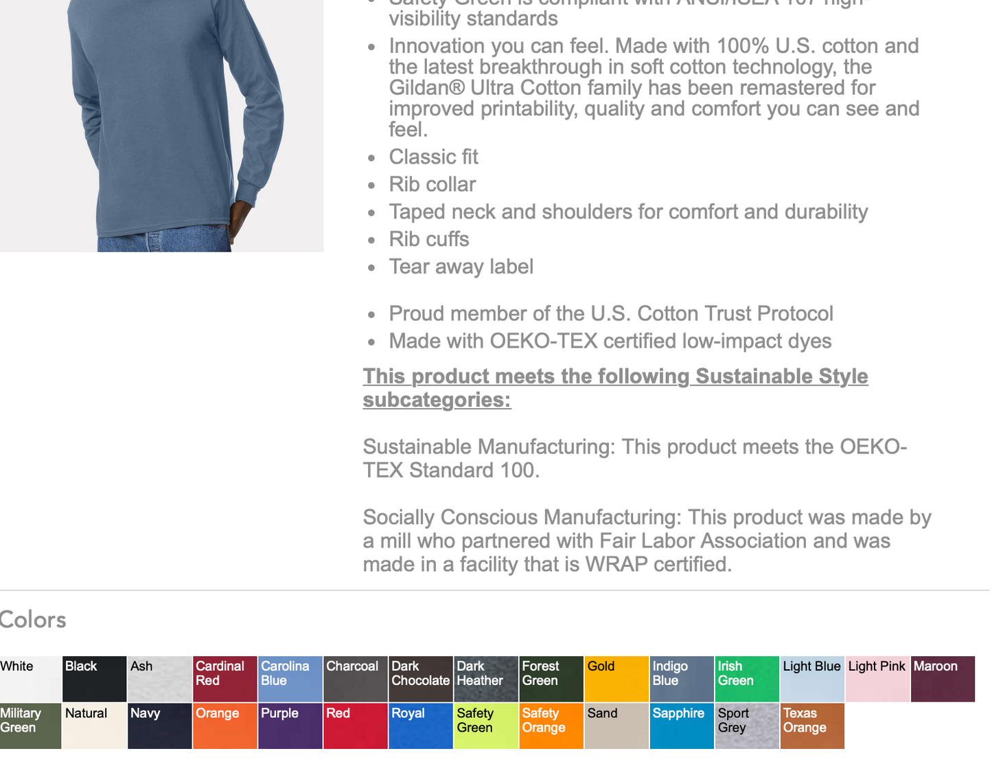 Volunteer: We Save Lives (White Back) Long Sleeve Shirt