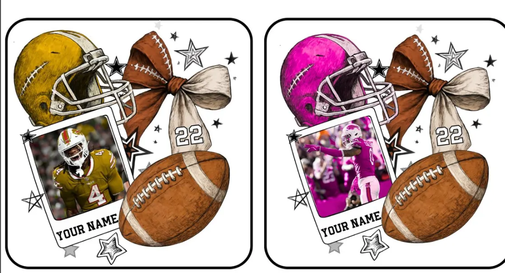 Custom Football Team Photo Apparel - 10 Colors