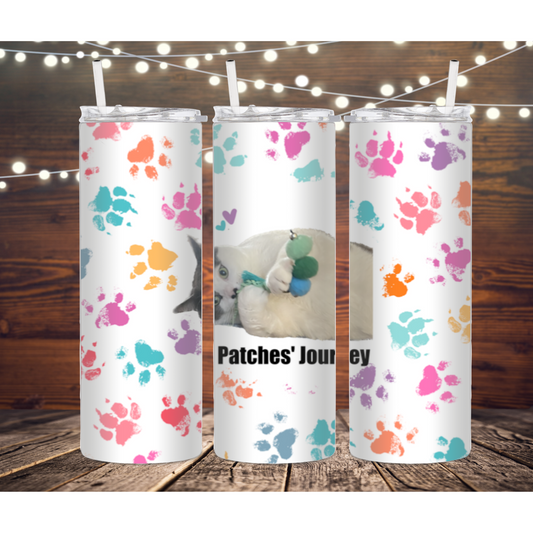 Patches’ Journey Paw Print 20oz Tumbler