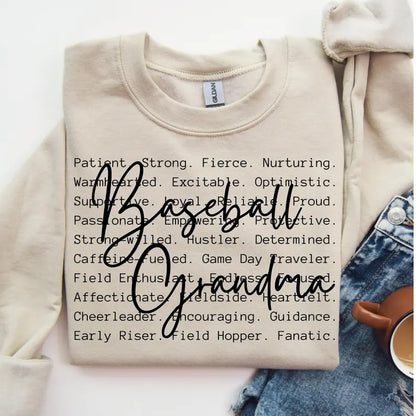 Baseball Grandma Words