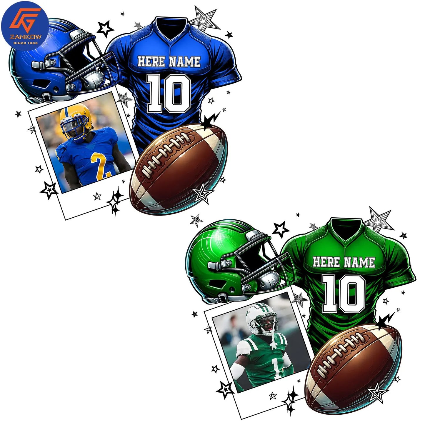 Custom Football Team Photo Apparel