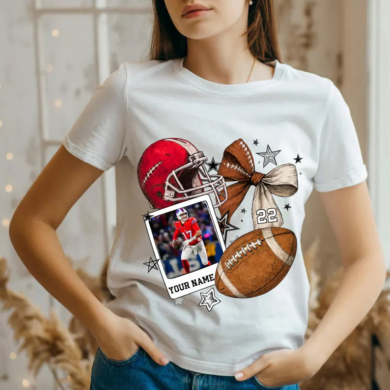 Custom Football Team Photo Apparel - 10 Colors