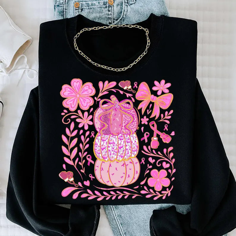 Preppy Breast Cancer Ribbon