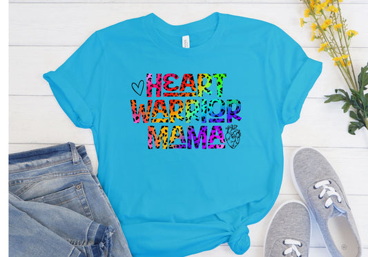 Rainbow Leopard Heart Warrior Mama