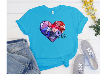 Heart Mom Colored Geometric