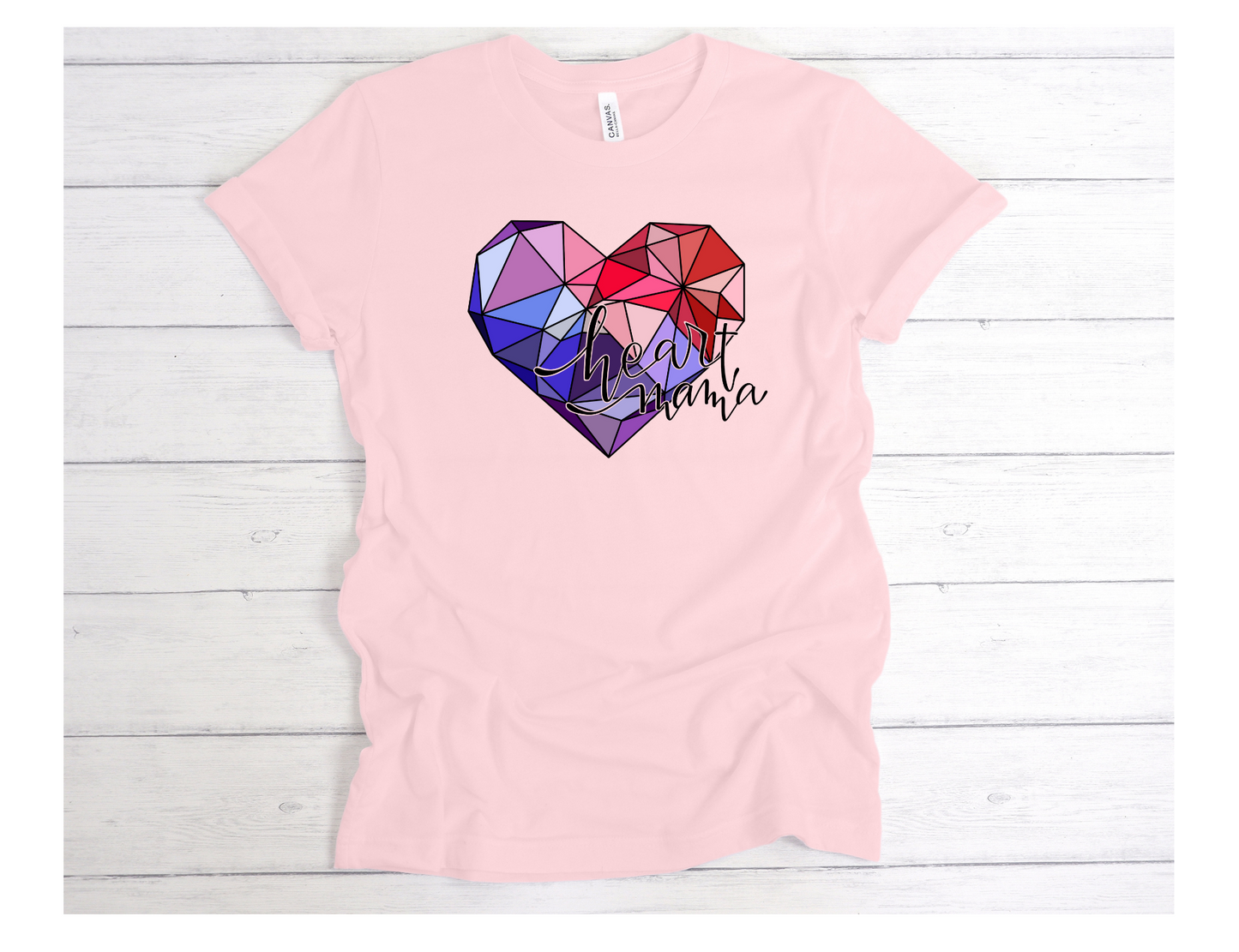 Heart Mom Colored Geometric