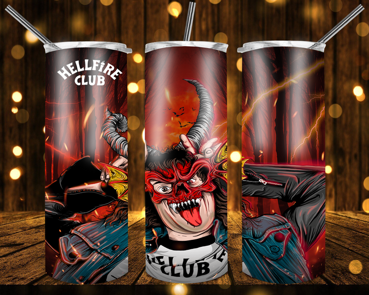 stranger things hellfire tumbler 20 oz