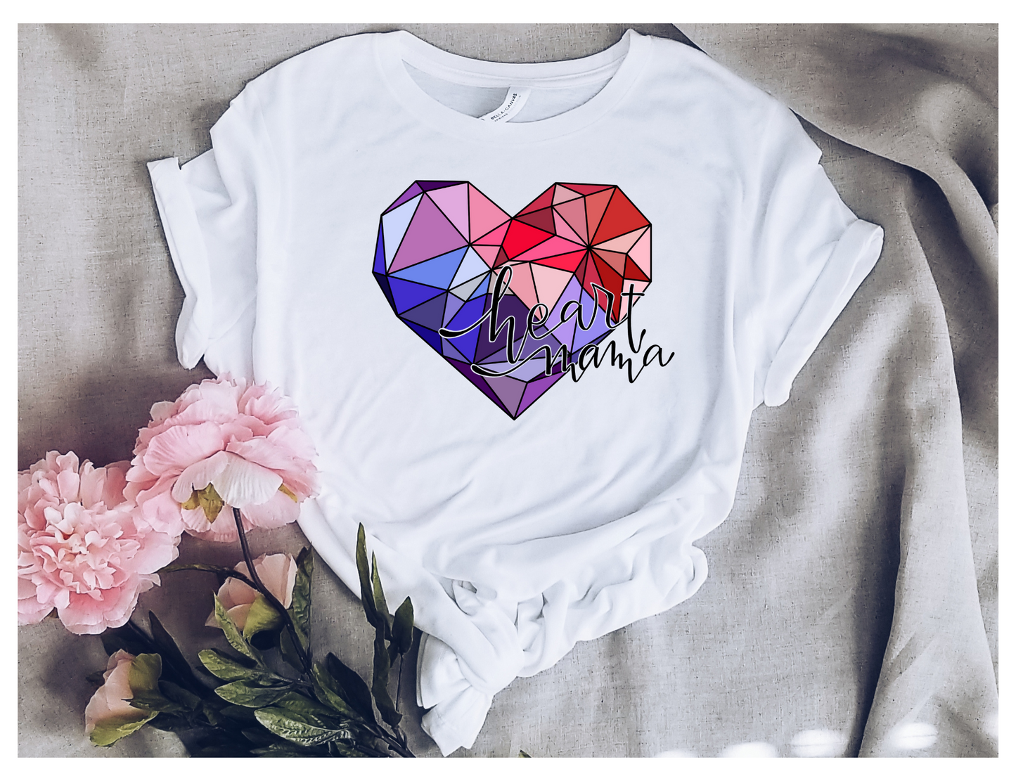 Heart Mom Colored Geometric