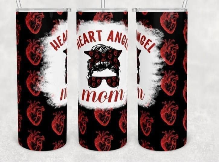 Heart Angel Mom Tumbler