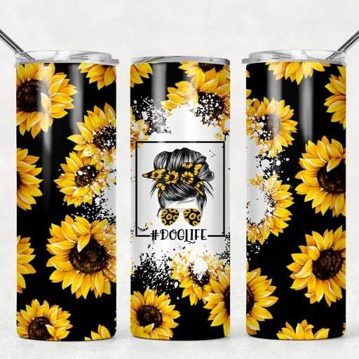 Dog Life Sunflower Tumbler