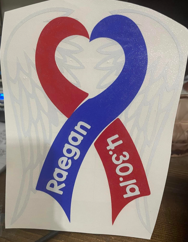 Chd Awareness Ribbon With Wings Decal Vinyl Everything By Amanda Shop