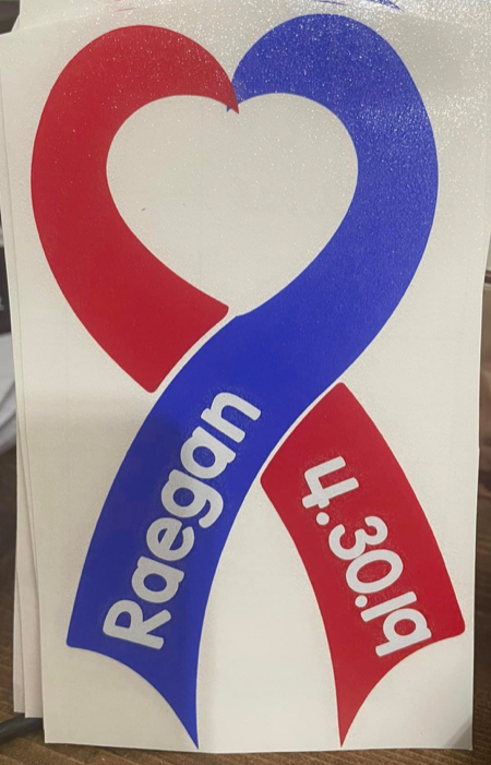 CHD Awareness Ribbon Decal