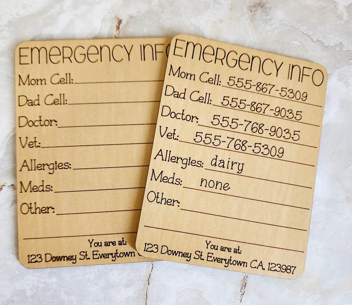 Emergency Contact Magnet